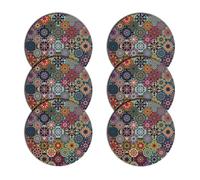 Set de sets de nappes américaines Bertoni 6 pièces rondes diamètre 33 cm