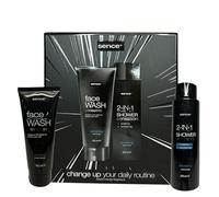 Set de soin quotidien parfumé à l'orange douce - Gel douche et shampooing 2 en 1 (200 ml) + nettoyant doux pour le visage (150 ml) - 2 pièces Vegan