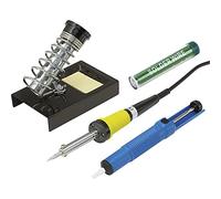 Set de soudure Basetech ZD-30B 230 V 30 W forme de crayon avec étain à souder, avec support, avec pompe à dessouder, avec panne à