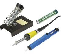Set de soudure Basetech ZD-30B 230 V 30 W forme de crayon avec étain à souder, avec support, avec pompe à dessouder, avec panne à