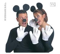 Set de Souris Unisexe adulte - WIDMANN - Serre tête avec oreilles - Nez - Gants