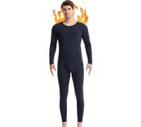 Set de sous-vêtements thermiques pour homme, caleçon long, sous-vêtements thermiques, maillot de corps et sous-vêtement inférieur, ultra doux, cadeaux pour hommes, avec boîte, bleu marine, XXL