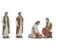 Set de statues crèche de Pâques Via Crucis Lavande des pieds 12,5 cm 4 sujets en résine