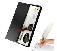 Set de stylo plume et encre, outil d'écriture vintage - Stylo signature pour décoration de la maison | Pour débutants écrivains, peintres, étudiants, enseignants, artistes anniversaire v