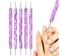 Set de Stylos à Points pour Ongles | 5 Pièces À Embout En Acier Inoxydable Multifonctionnel - Stylos à Points Précis pour Ongles - Pour Salon, Maison, Usage Quotidien, Studio, Amateurs Et Femmes
