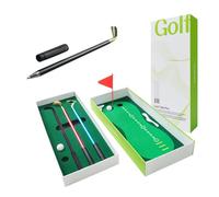 Set De Stylos De Golf | Écriture Jeux Amusants Pour Bureau | Stylo Avec Drapeau Et 2 Balles, pour Travail Étude Maison Bureau École Anniversaire Hommes Femmes Papa Petit ami