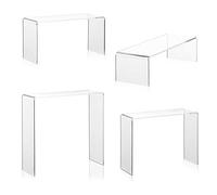 Set de supports décoratifs pour chaussures, cosmétiques, objets de collection en Plexiglas d'origine - 4 hauteurs différentes