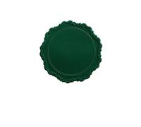 Set de Table 12/23/35 cm Placemat Round Flower Coffee Dinner Table Tableau Rose en Relief Rose Course de Cuisine Résistante Cuisine Matte Vaisselle(35cm Green)