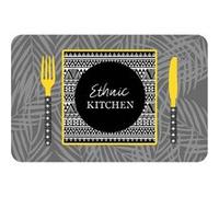 Douceur d'Intérieur, Set de Table (28.5 x 44 cm) Cuisine Ethnic Kitchen, Polypropylène Opaque