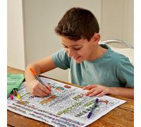 Set de table à colorier lavable et réutilisable Jardin avec 10 feutres