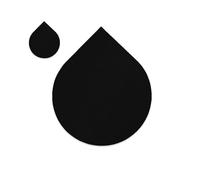 Set de Table Automne, Dessous de Table Noir Lot de 4 Couleur Unie en Forme de Larme Cuir sous Assiette 38x46cm+10x12cm