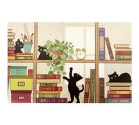 Set de Table avec des Chants Jouant sur Les étagères de la bibliothèque