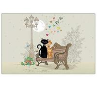 Set de Table avec des Chats Amoureux sur Un Banc Public