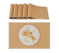 Relaxdays Set de table en bambou lot de 12