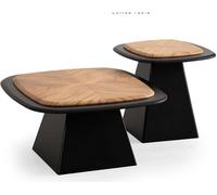 Set de table basse design - 2x tables en bois, design moderne 2pcs pour le salon