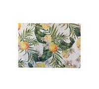 Set de table beige en polylin enduit - citrons