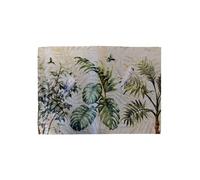 Set de table beige en polylin enduit - Perroquets