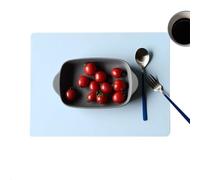 Set de Table Bleu Clair, Set de Table Lot de 4 Couleur Unie Silicium sous Assiette 40x30cm