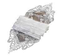 Set de table brodé en dentelle transparente 26 x 70 cm, 26 x 90 cm, dentelle transparente en coton, convient pour la maison ou toute réunion festive (26 x 150 cm)