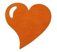 Set De Table Coeur Tissu Intissé Orange G