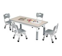Set de table d'activités pour enfants, bureau, hauteur réglable, gris