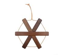 Set de table de salle à manger en bois résistant à la chaleur à suspendre au mur, protège les surfaces des poêles chaudes, design propre et robuste pour décoration intérieure ou extérieure de cuisine