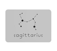 Set de Table Dessous en Caoutchouc Gris - Sagittarius Sign Astrology Star Divination Constellation Minimalist - Grand Format 39,5 x 28,5 cm