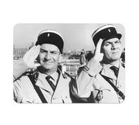 Set de Table Dessous en Caoutchouc Louis De Funès Acteur Français Photo de Star Célébrité Vieux Cinéma Original 3 Gendarmes - Grand Format 39,5 x 28,5 cm
