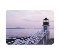 Set de Table Dessous en Caoutchouc Paysage Enchanteur Mer Océan Phare Ponton Jetée Rochers Crépuscule - Grand Format 39,5 x 28,5 cm