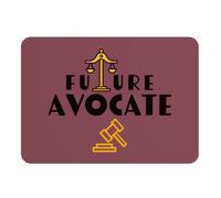 Set de Table Dessous en Caoutchouc Rouge - Future Avocate Métier Justice - Grand Format 39,5 x 28,5 cm