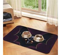 Set de table en cuir absorbant avec chauve-souris fantôme noir 40 x 60 cm