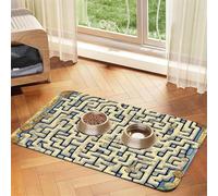 Set de table en cuir absorbant motif carte au trésor labyrinthe 30 x 45 cm beau design pour chat et chien
