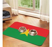Set de table en cuir absorbant Motif drapeau du Burkina Faso 40 x 60 cm