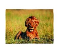 Set de Table en Lin - Brigitte La Lionne Humour Afrique Animaux - Grand Format 40 x 28,5 cm