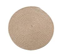 Set de Table en Lin Style Campagne Américaine, Protection Thermique | Khaki, Usage Maison et Comptoir Cuisine, pour Assiettes et Mugs, Fonction Sous-verre