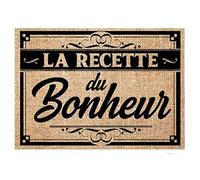 Set de table en toile de jute LA RECETTE DU BONHEUR