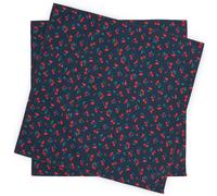 Set de table enduit 45x45 cm CERISES bleu Marine