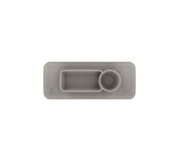 Set de Table ezpz Stokke pour Plateau Clikk, Gris Clair - s’adapte Parfaitement au Plateau de la Chaise Haute Clikk - Durable, Pratique, Compatible Lave-Vaisselle et Micro-Ondes - 100% Silicone