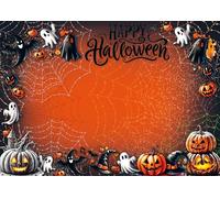 Set de table Halloween | Effrayant | Citrouille | Fête | Fête à thème | Bloc de sets de table, détachable, 50 feuilles | Sous-main en papier jetable | Set de table DIN A3 | Sets de table imprimés de