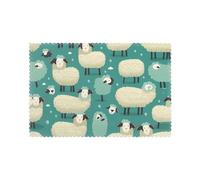 Set de table isotherme 30,5 x 45,7 cm HJFCZH pur coton imprimé épais résistant à la chaleur pour tables de cuisine et de banquet