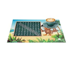 Set de table lavable en PVC pour enfants avec effet d'apprentissage - 1 pièce - Table de multiplication 35 x 50 cm - Nourriture et apprentissage parallèles