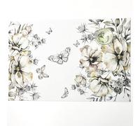 Set de Table Lavable Papillon Gris Lot De 8 Set Table Rectangulaire,Napperons Résistant À Chaleur Antidérapant, pour Cuisine Tables Manger, Facile À Nettoyer Et Stocker