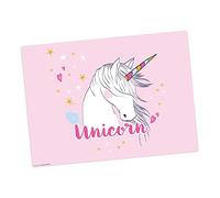 Set de table lavable - Pour enfants - Licorne - En vinyle de qualité supérieure (sans bisphénol A) - 44 x 32 cm - Antidérapant - Fabriqué en Allemagne