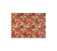 Set de Table Lavable Rouge Jaune Lot De 8 Set Table Rectangulaire,Napperons Résistant À Chaleur Antidérapant, pour Cuisine Tables Manger, Facile À Nettoyer Et Stocker