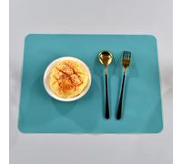 Set de Table Lavable Vert, Set de Table Vintage Lot de 2 Couleur Unie Silicium sous Assiette 40x30cm