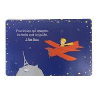 Set de Table Le Petit Prince à Paris avec Son Avion et Aussi la Tour Eiffel - Fond Bleu avec des étoiles Tout Autour