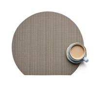 Set de Table Mariage, Placemats Halloween Gris Foncé Lot de 6 Motif en Demi-Lune Vinyle Polyester Dessous de Table 35x31cm