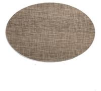 Set de Table Marron, Placemats for Dining Table Lot de 4 Tissage Ovale Vinyle Polyester sous Assiette 45x30cm