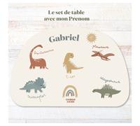 Set de table Mes Dinos Paolo personnalisable