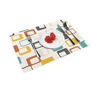 Set de Table Mid Century Modern Partten Lot de 4 Sets de Table antidérapants isolés pour décoration de Table de Cuisine (18 x 12 Pouces)